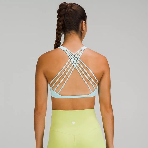 NWT Lululemon Free to Be WILD Serene Bra Neon Sky Blue Icing Blue 10 Sold out - Picture 1 of 6